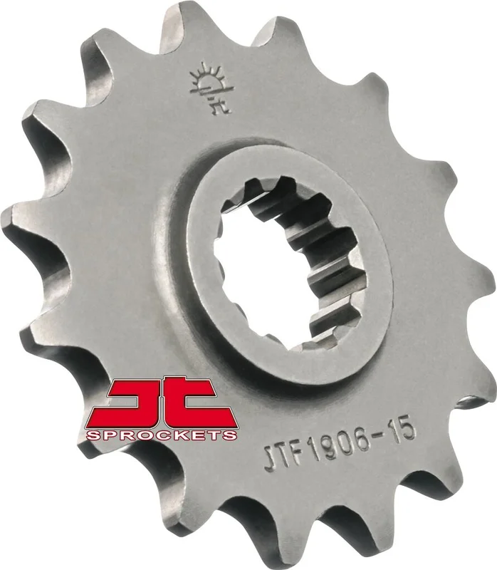 JT SPROCKETS JTF1906.15 FRONT REPLACEMENT SPROCKET 15 TEETH 420 PITCH NATURAL SCM420 CHROMOLY STEEL ALLOY