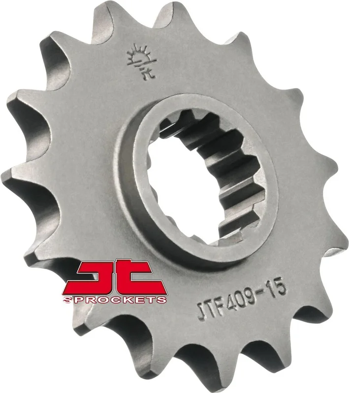 JT SPROCKETS JTF409.15 FRONT REPLACEMENT SPROCKET 15 TEETH 128 PITCH NATURAL SCM420 CHROMOLY STEEL ALLOY