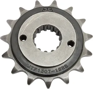 JT SPROCKETS JTF1307.15RB FRONT RUBBER CUSHIONED SPROCKET 15 TEETH 520 PITCH NATURAL SCM420 CHROMOLY STEEL ALLOY