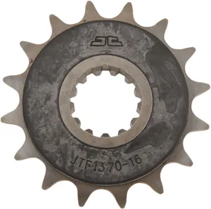 JT SPROCKETS JTF1370.16RB FRONT RUBBER CUSHIONED SPROCKET 16 TEETH 525 PITCH NATURAL SCM420 CHROMOLY STEEL ALLOY