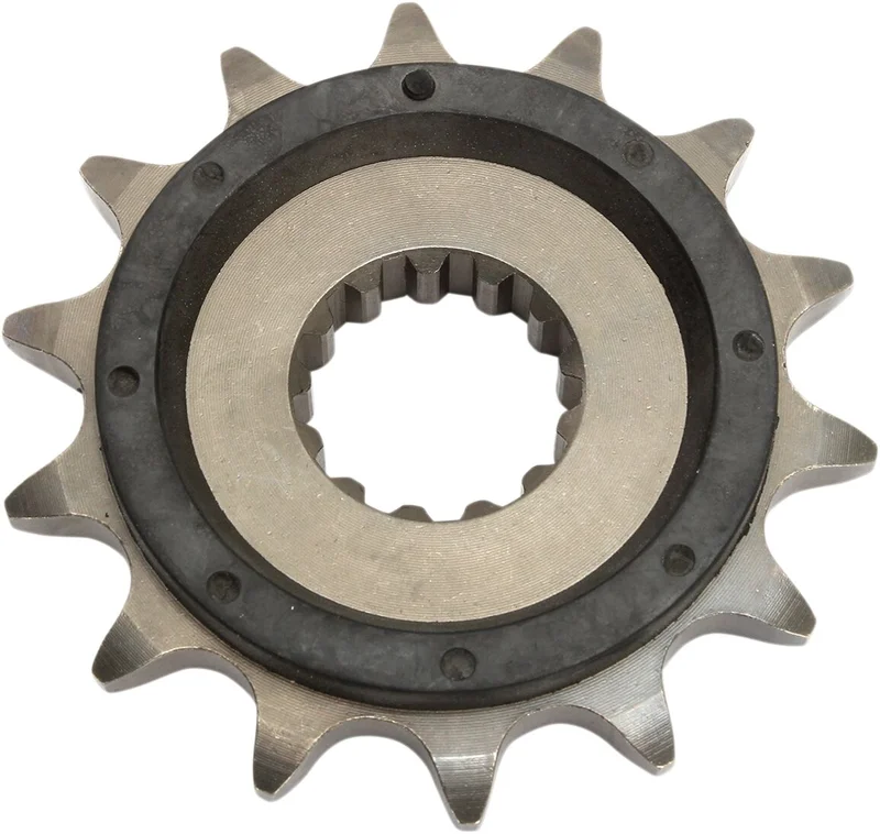 JT SPROCKETS JTF1539.14RB FRONT RUBBER CUSHIONED SPROCKET 14 TEETH 520 PITCH NATURAL SCM420 CHROMOLY STEEL ALLOY