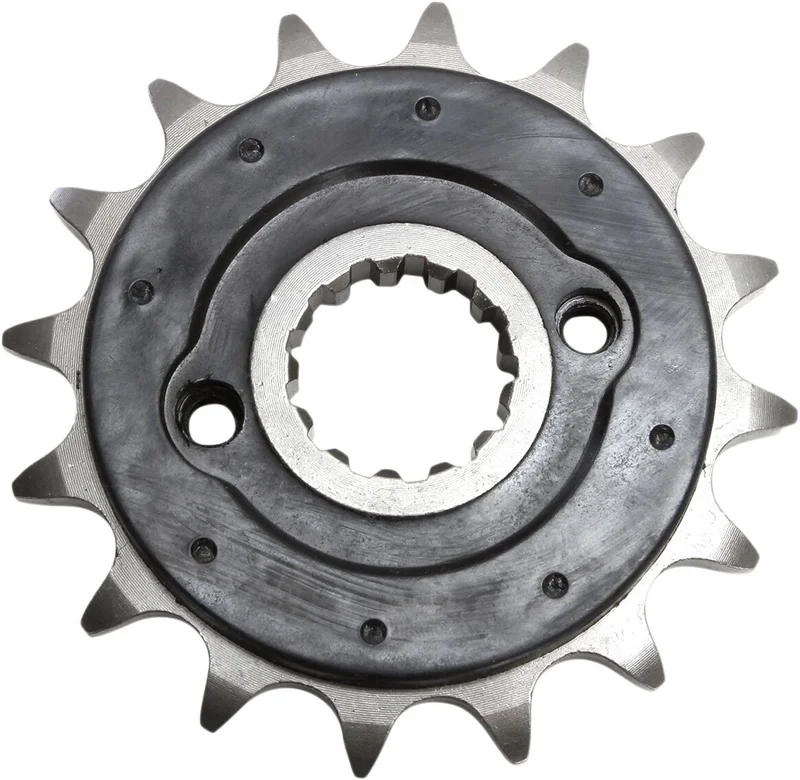 JT SPROCKETS JTF516.16RB FRONT RUBBER CUSHIONED SPROCKET 16 TEETH 520 PITCH NATURAL SCM420 CHROMOLY STEEL ALLOY