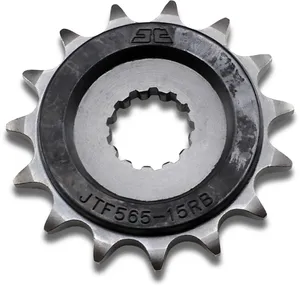 JT SPROCKETS JTF565.15RB FRONT RUBBER CUSHIONED SPROCKET 15 TEETH 520 PITCH NATURAL SCM420/20CRMO CHROMOLY STEEL