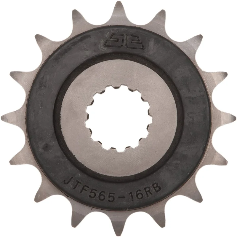 JT SPROCKETS JTF565.16RB FRONT RUBBER CUSHIONED SPROCKET 16 TEETH 520 PITCH NATURAL SCM420/20CRMO CHROMOLY STEEL