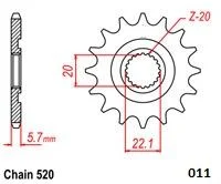 MOTO-MASTER FRONT SPROCKET 520 12T