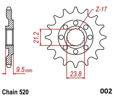 MOTO-MASTER FRONT SPROCKET 520 13T