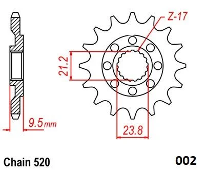MOTO-MASTER FRNT SPRCKET NITRO STEEL 520-1