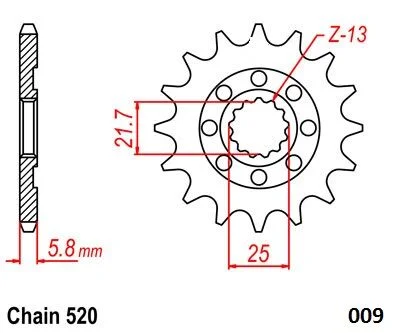 MOTO-MASTER FRNT SPRCKET NITRO STEEL 520-1