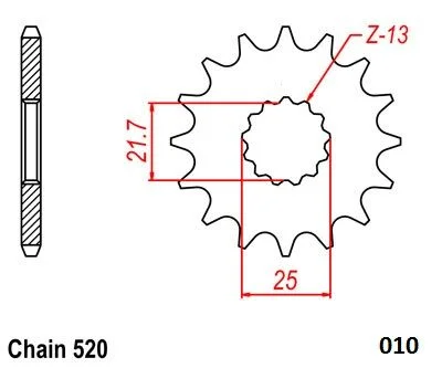 MOTO-MASTER FRNT SPRCKET NITRO STEEL 520-1