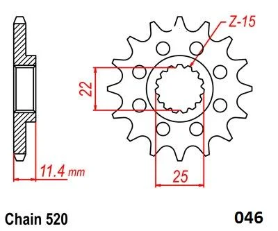 MOTO-MASTER FRNT SPRCKET STEEL 520-16T KTM