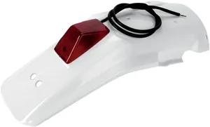 UFO ENDURO REAR FENDER W/ STOP-TAILLIGHT HONDA XR600R WHITE