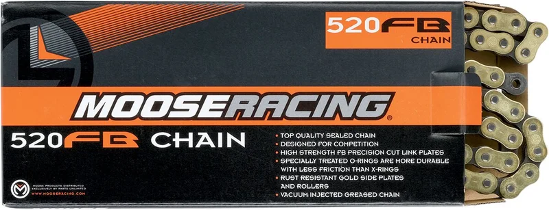 Moose Offroad CHAIN 520-FB / 120 LINKS / O-RING / GOLD