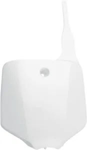 UFO FRONT NUMBER PLATE KAWASAKI KX65/KLX110 WHITE