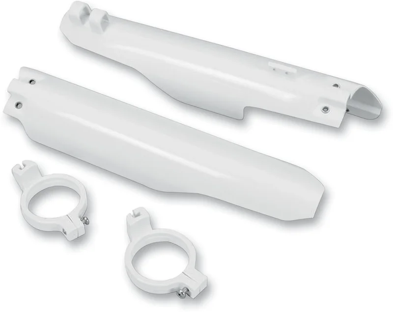 UFO FORK SLIDER PROTECTORS SUZUKI RM125/250 WHITE