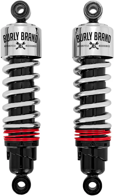 Burly Slammer Plus shock set 11.5" chrome