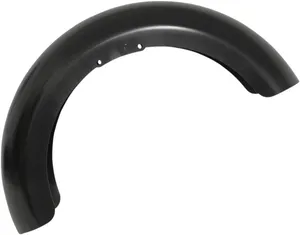 Klock Werks Hugger Series Front Fender with Mounting Blocks for Softail/Dyna<br><ul><li>Stamped steel 14-gauge fender for a smooth consistent finish</li><li>13-step E-coated factory style finish for corrosion resistance</li><li>Laser cut, pre-drilled for a perfect fit</li><li>Experience increased torsional rigidity as the stronger steel acts as a base</li><li>Includes mounting blocks and necessary hardware</li><li>Made in the USA</li></ul><br>For 160/60-18 front wheel.