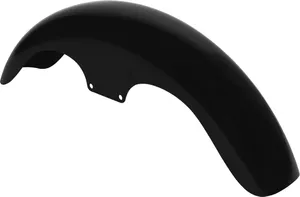 Klock Werks Hugger Series Front Fender with Mounting Blocks for Softail/Dyna<br><ul><li>Stamped steel 14-gauge fender for a smooth consistent finish</li><li>13-step E-coated factory style finish for corrosion resistance</li><li>Laser cut, pre-drilled for a perfect fit</li><li>Experience increased torsional rigidity as the stronger steel acts as a base</li><li>Includes mounting blocks and necessary hardware</li><li>Made in the USA</li></ul><br>For 90/90-19 & 100/90-19 tire.