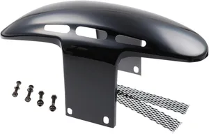 Cult-Werk Front Fender Custom<br><ul><li>Front Fender For Harley</li><li> This front fender is a 100% custom-fit ABS plastic part</li><li>All bores and millings are milled on the latest 5-axis CNC machining centers, so that the fender only has to be exchanged for the original fender</li></ul><br>There are 3 air intakes on each side that have been adapted to the look of the Harley.
Grilles to glue for the air intakes are included.