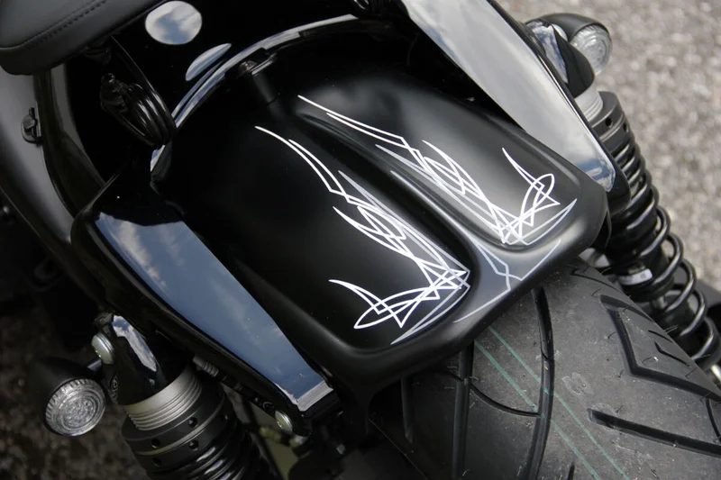Cult-Werk XL ''Old School'' rear fender. Gloss black - 59865-10