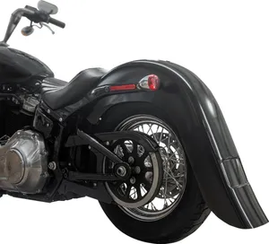 Klock Werks Benchmark Vicla Rear Fender<br><ul><li>Predrilled to match stock mounting locations and stamped in 14-gauge US steel</li><li>E-coated to prevent rust and corrosion with the lowest paint prep in the industry</li><li>The use of precision deep-draw stamping technology ensures a consistent flawless finish while minimizing body work</li><li>Laser cut using 5-axis laser technology ensures accurate fitment for direct bolt-on installation</li><li>Lack of rivets and smooth lines accent the bike’s classic style</li><li>Fenders are 7.125” wide, and the 9” extended tail sections over stock will make the bike look lower and more flowing</li><li>All stock mounting points stay intact and are used</li><li>Made in the USA</li><li>License plate frame for frenched style sold separately.</li></ul><br>9" extended rear.
Includes aluminum fender spacers.