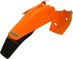 UFO ENDURO REAR FENDER W/ STOP-TAILLIGHT KTM EXC ORANGE