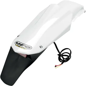 UFO ENDURO REAR FENDER W/ LED-LIGHT HUSQVARNA CR/WR WHITE