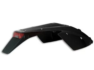 UFO ENDURO REAR FENDER W/ STOP-TAILLIGHT KTM EXC BLACK