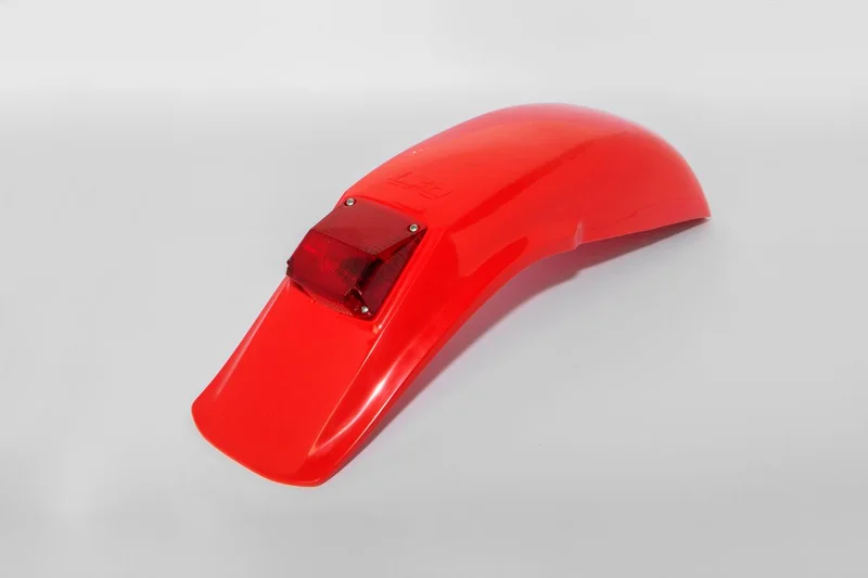 UFO VINTAGE UNI ENDURO REAR FENDER W/ TAILLIGHT (83-93) RED