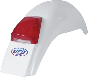 UFO VINTAGE UNI REAR FENDER PRESTON W/ TAILLIGHT (75-79) WHITE