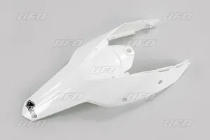 UFO REAR FENDER W/SIDE PANELS KTM EXC WHITE