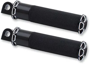Arlen Ness FOOTPEGS - BEVELED - BLACK