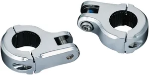 Kuryakyn Brute Highway Peg Mounts<br><ul><li>Great fit for any motorcycle with 1-1/4" engine guards, including Touring models with fairing lowers</li><li>Slim design with smooth contours</li><li>Mounts can be installed to position male mount footpegs (sold separately) in front or behind the engine guard</li><li>Fasteners securing the clamps to the engine guard face inward, providing a clean look not found in other designs</li></ul>