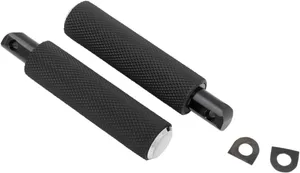 Arlen Ness Knurled Foot Pegs<br><ul><li>Knurled rubber design features clean style with high traction rubber for excellent foot grip in all riding scenarios</li><li>CNC-machined billet end cap with laser-engraved logo</li><li>Forged inner structure offers maximum strength</li></ul>