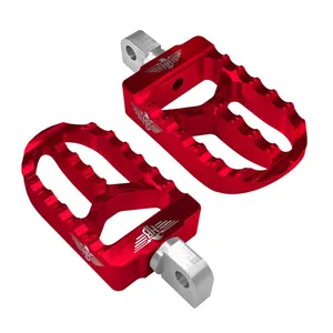 HeinzBikes FOOTPEGS MX V2 M8 SOFTAIL RED
