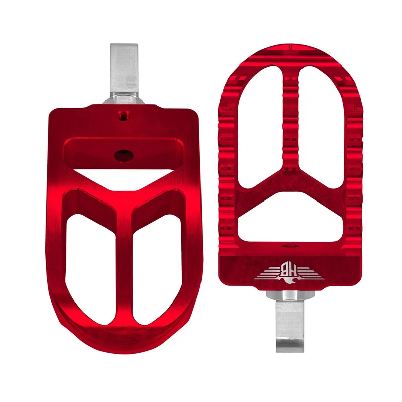 HeinzBikes FOOTPEGS MX V2 SOFTAIL XL RED