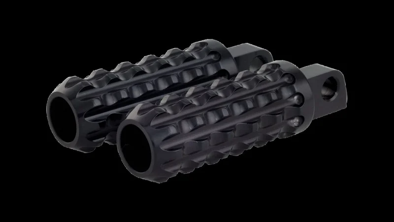 Burly Reaper billet foot peg set. Gloss black