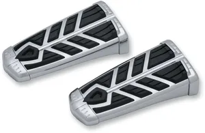 Kuryakyn Spear Foot Pegs<br><ul><li>Made from quality die-cast aluminum</li><li>Form-fitted proprietary EPDM premium rubber compound</li><li>Wide, no-slip surface area</li></ul>
