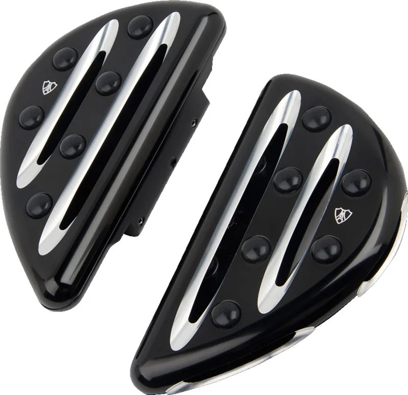 Arlen Ness FLOORBOARD D-CUT PAS BLK