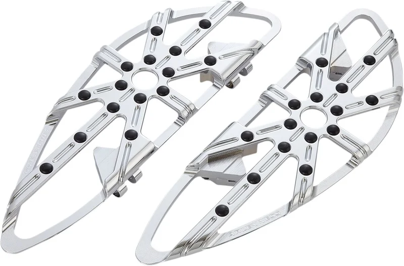 Arlen Ness Ness, M8 Softail 10-Gauge rider floorboards. Chrome
