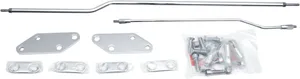 Kuryakyn Extension Kit<br><ul><li>Moves the stock Dyna Wide Glide controls a full 3" further forward</li><li>Kit includes extension plates, countersunk trim plates, linkages and all necessary hardware</li><li>All components are show-chromed</li><li>Require only basic hand tools to install</li></ul>