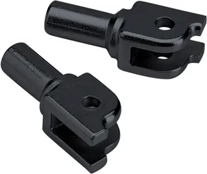 Biltwell Foot Peg Mounts<br><ul><li>Constructed of investment-cast 4130 chromoly steel for strength</li><li>Feature a threaded interface to make adjusting the angle of foot pegs easy</li><li>The conical surface of the clevis creates a tension fit inside the foot peg when the cap screw us tightened inside the clevis, holding the peg in place</li><li>Fasten to the mount with the stock pivot pin assembly, or you can use 3/8' bolts and nuts to secure the complete peg assembly to your machine</li></ul><br>Replacement clevises with black electroplated finish.
