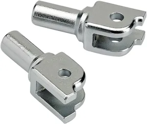 Biltwell Foot Peg Mounts<br><ul><li>Constructed of investment-cast 4130 chromoly steel for strength</li><li>Feature a threaded interface to make adjusting the angle of foot pegs easy</li><li>The conical surface of the clevis creates a tension fit inside the foot peg when the cap screw us tightened inside the clevis, holding the peg in place</li><li>Fasten to the mount with the stock pivot pin assembly, or you can use 3/8' bolts and nuts to secure the complete peg assembly to your machine</li></ul><br>Replaces clevises.