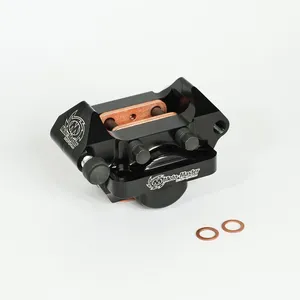 MOTO-MASTER BRAKE CALIPER 2-PISTON BLACK REAR
