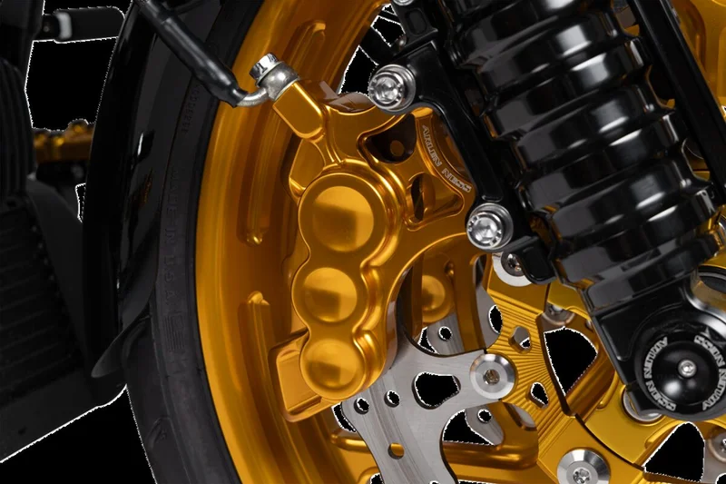Arlen Ness Ness, 6P differential bore brake caliper R/F. Gold