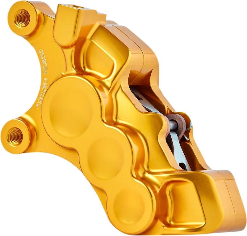 Arlen Ness Ness. 6-p differential bore brake caliper L/F. Gold