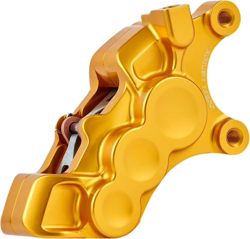 Arlen Ness Ness, 6p differential bore brake caliper R/F. Gold