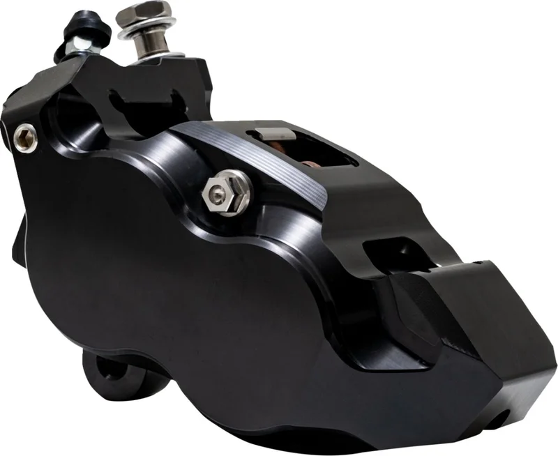 Performance Machine PM, Race Series 4-P Monobloc caliper. Right front. Black