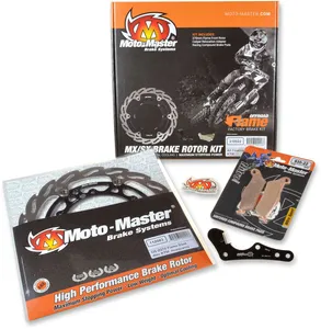 MOTO-MASTER BRAKE KIT FLAME FLOATING DISC 270 MM, BRAKE PADS, RELOCATE BRACKET