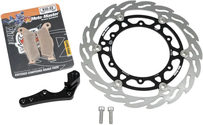 MOTO-MASTER BRAKE KIT FLAME FLOATING DISC 270 MM, BRAKE PADS, RELOCATE BRACKET