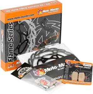 MOTO-MASTER BRAKE KIT FLAME FIXED DISC 220 MM, BRAKE PADS, RELOCATE BRACKET
